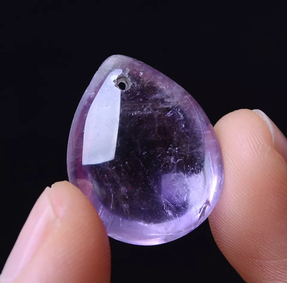 4.95g Natural Beauty Amethyst Crystal Gem Madam Water Drop Shape  Pendant