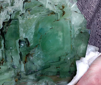 18.3LB Natural Phantom Window Green Cubic Fluorite Mineral Specimen/ China