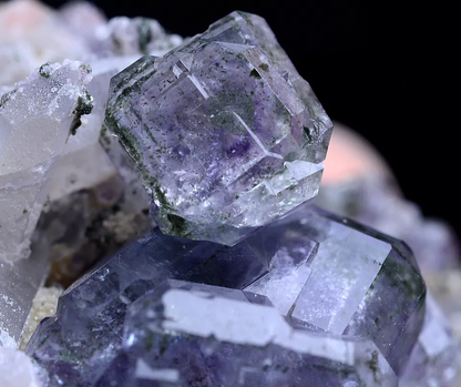 22.g Newly DISCOVERED RARE CUBE PURPLE FLUORITE MINERAL SAMPLES/YaoGang Xian