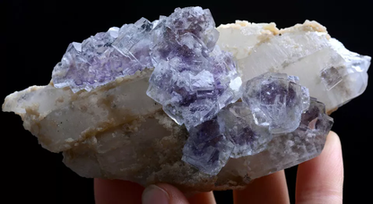 149g Natura Clear Purple FLUORITE  CRYSTAL Mineral Specimen/Yaogangxian China