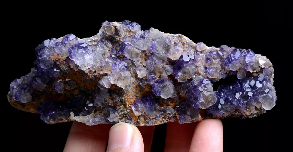 149g Natural Rare Purple Fluorite CRYSTAL CLUSTER Mineral Specimen/China