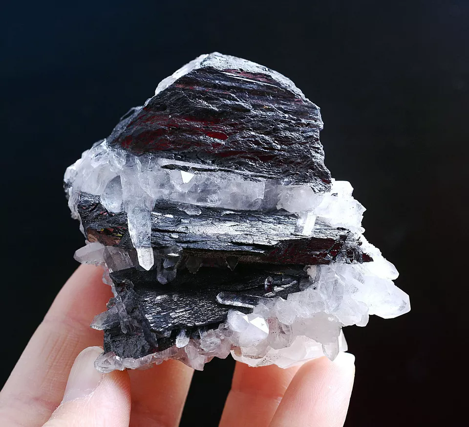 215g Natural Rare Wolframite CRYSTAL CLUSTER Mineral Specimen/Yaogangxian China