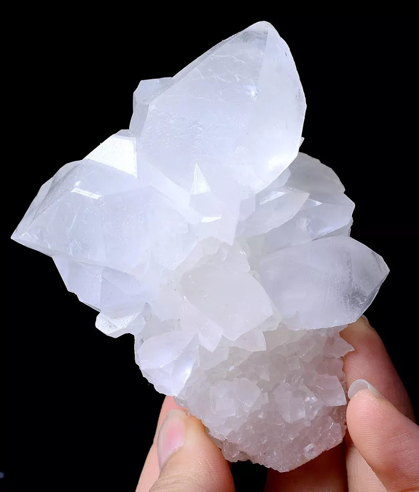 215g Natural Rare White Crystallization Stone Cluster Mineral Specimen/ China