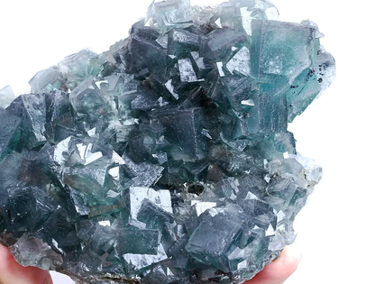 1482g Natural Phantom Window Green Cubic Fluorite CLUSTER Mineral Specimen