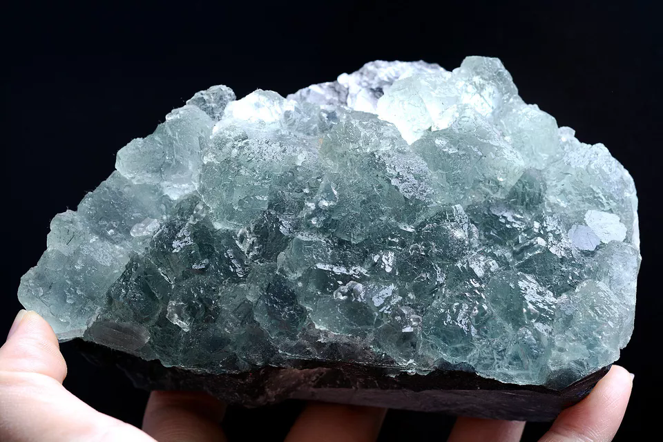 906g Natural Rare Turbid melting Green Fluorite Mineral  Specimen/Fujian  China