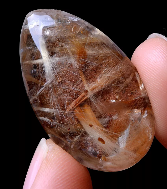 41.60ct Natural Gold Rutilated Quartz Crystal Woman Men Cure Powerful  Pendant