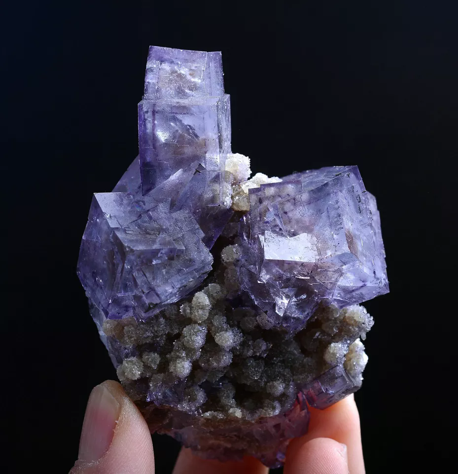 88g Natural Phantom Window Purple FLUORITE Mineral Specimen/Yaogangxian China