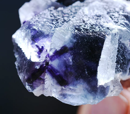 74.g Natural Devil's Eye Purple FLUORITE Mineral Specimen/Inner Mongolia China