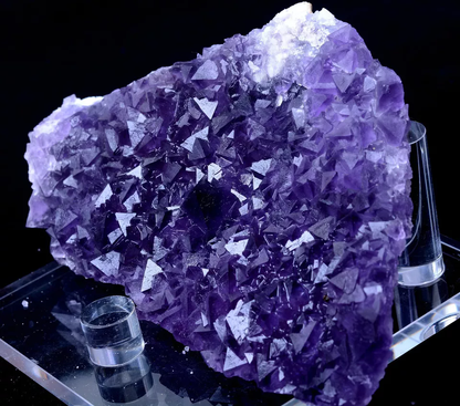 MUSEUM COLLECTION NEWLY DISCOVERED RARE PURPLE FLUORITE MINERAL SAMPLES 320g