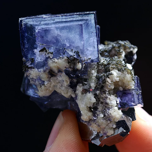 46g Natural Purple Fluorite & Arsenopyrite  Mineral Specimen/Yaogangxian  China