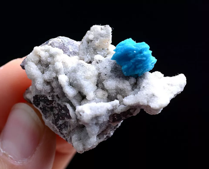 14g Natural CAVANSITE & ZEOLITE Crystal Symbiotic Mineral Specimen/ India