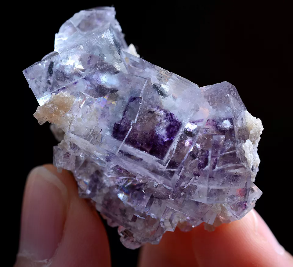 22g Natural Phantom Window Purple Fluorite Mineral Specimen /Yaogangxian China