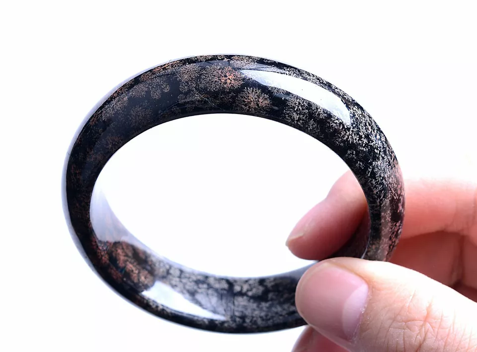 Natural Crystal Crystal Obsidian  Sunflower Madam Bangle Inner Diameter 60mm