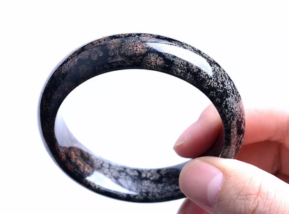 Natural Crystal Crystal Obsidian  Sunflower Madam Bangle Inner Diameter 60mm