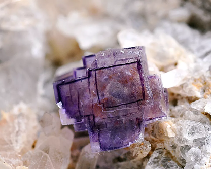 171gNatural Purple Fluorite Crystal Cluster Mineral Specimen/ YaoGangXian China