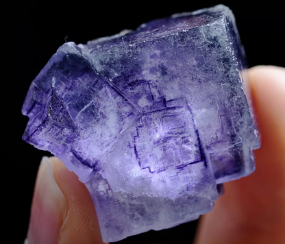 25g Natural Secondary Crystallization Phantom Purple Fluorite Mineral Specimen