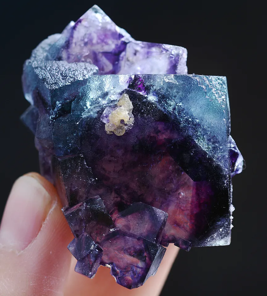 43g Natural Devil's Eye Purple FLUORITE Mineral Specimen/Inner Mongolia China