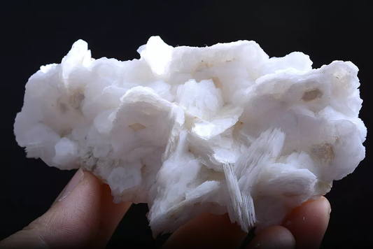 78.g New Find Natural Rare White Ladder-Like Calcite & Crystal Mineral Specimen