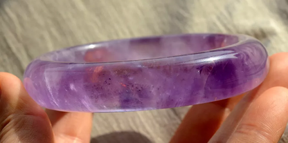 Natural Lavender Amethyst Crystal Woman Treatment Bangle Inner Diameter 59mm