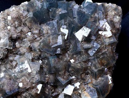 8.82LB New Find Transparent Blue Cube Fluorite CRYSTAL CLUSTER Mineral Specimen