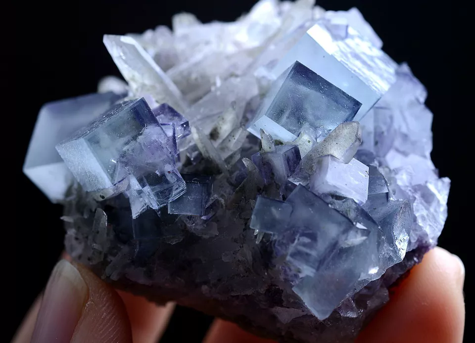 75gNatural Phantom Window Purple Fluorite Crystal Mineral Specimen/Yaogangxian