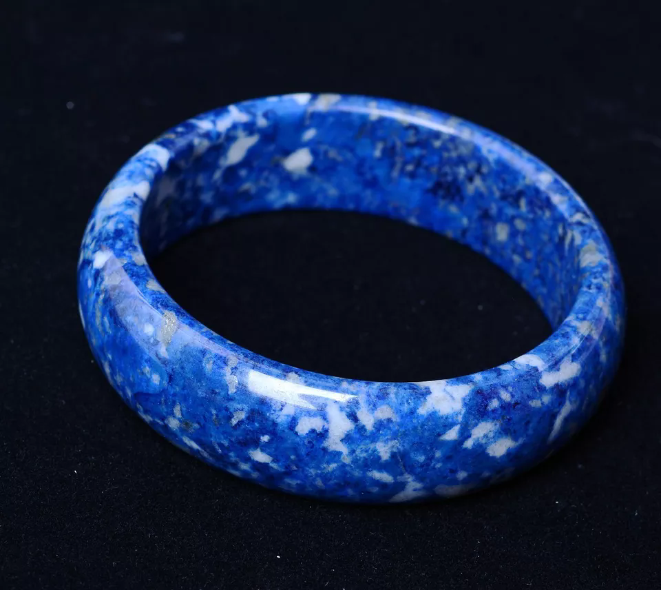 Beautiful Natural Lazurite Gemstone Healing Woman Bangle Inner Diameter 61mm