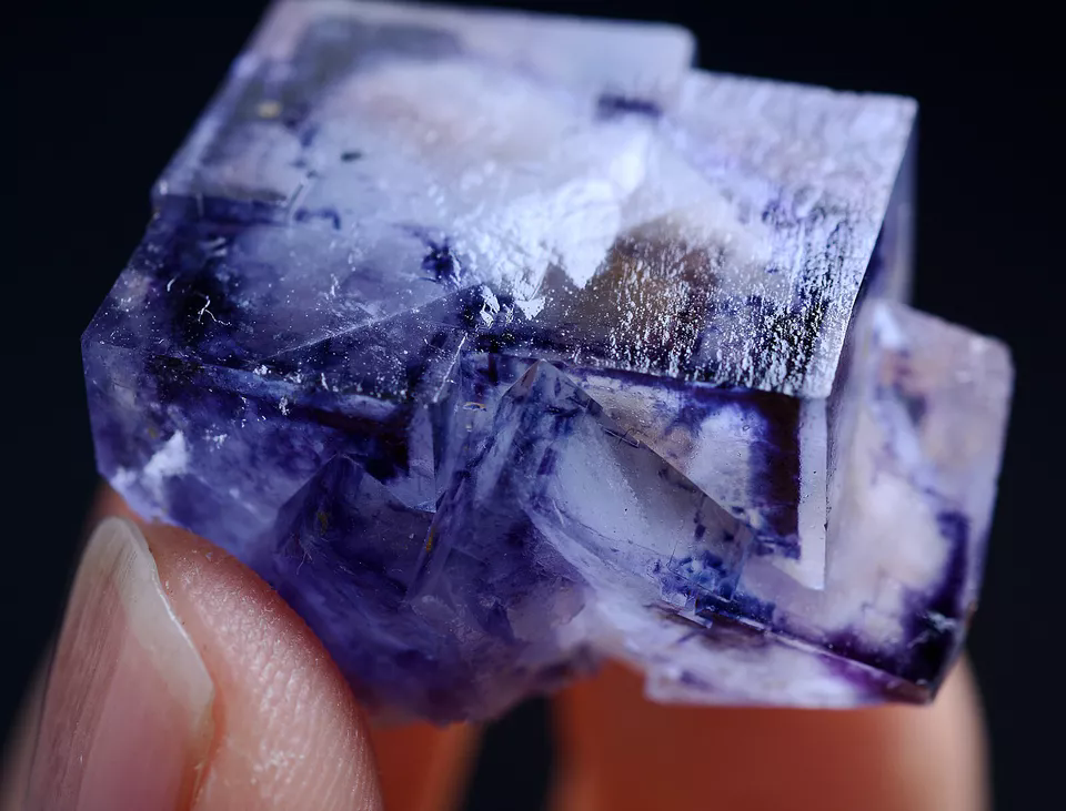 19g Natural Phantom Window Purple FLUORITE Mineral Specimen/Yaogangxian  China