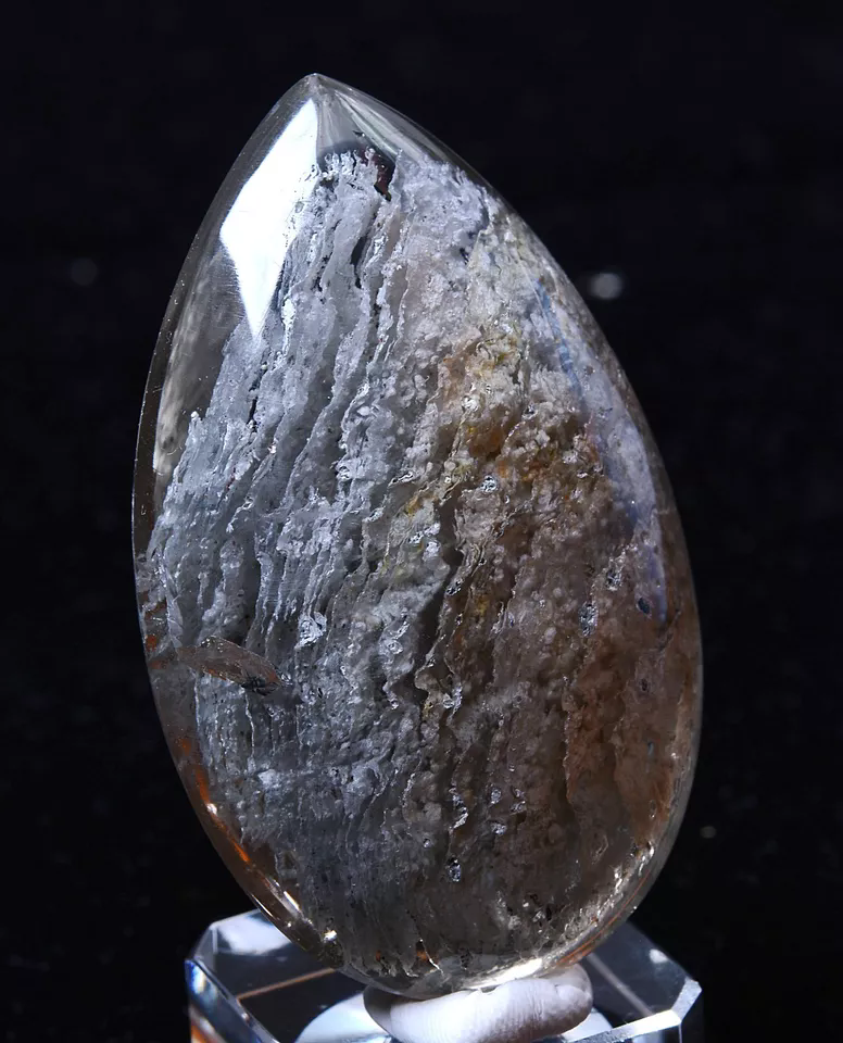 Natural Ghost White Thousand layer Phantom Quartz Crystal Pendant 41.43g