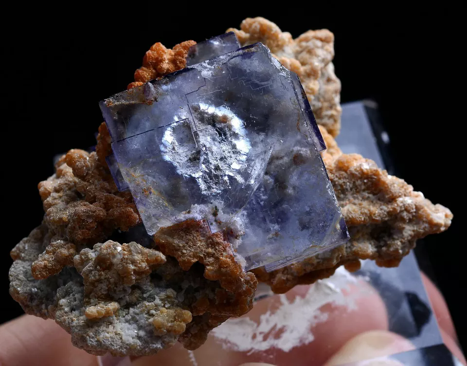 67g Natural Cube Purple FLUORITE & Dolomite Mineral Specimen/ Yaogangxian China