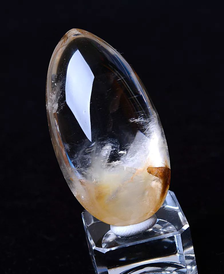 39.07g Natural Clear Rutilated "Stone Inside Stone"Quartz Crystal Pendant