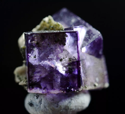 2.7g Natural Clear Phantom Purple FLUORITE Mineral Specimen /Yaogangxian China