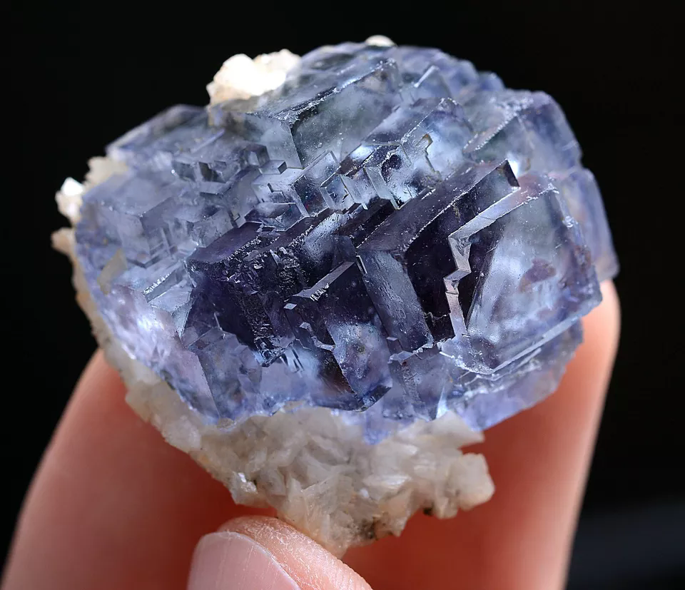 20g Natural Purple Window Fluorite Calcite  Mineral Specimen/Yaogangxian  China