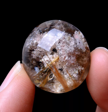 59.60ct Natural Gold Rutilated Quartz Crystal Woman Cure Powerful Pendant