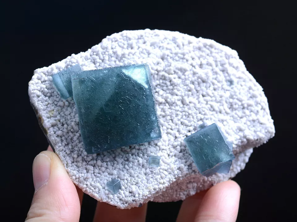 179g Natural Phantom Window Green Cubic Fluorite CLUSTER Mineral Specimen/China