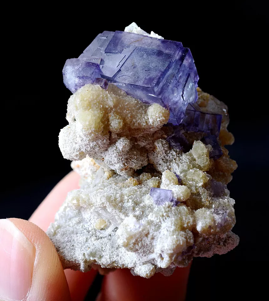 40.4gRARE PURPLE FLUORITE DOLOMITE CRYSTAL MINERAL SPECIMEN/Yaogangxian China