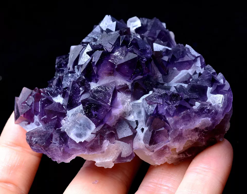 211.68g MUSEUM COLLECTION NEWLY DISCOVERED RARE PURPLE FLUORITE MINERAL SAMPLES