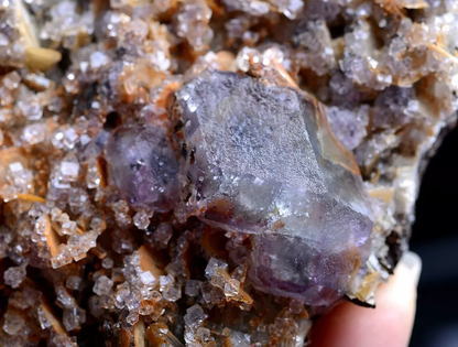 518.g Natural Purple Fluorite & Calcite Dolomite Mineral Specimen/Inner Mongolia