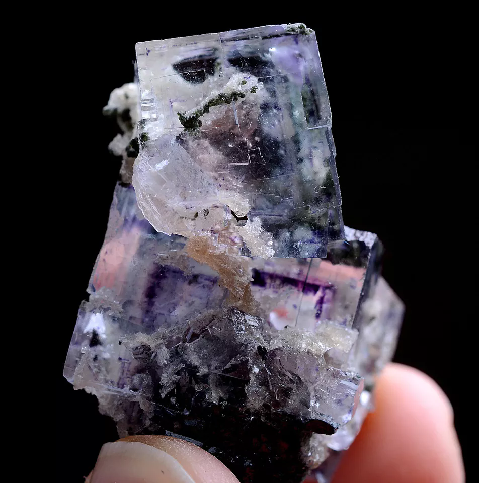 24g Natural Phantom Window Purple Fluorite Mineral Specimen /Yaogangxian  China