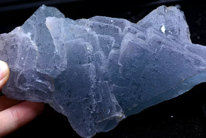 645g Natural Transparent Blue Fluorite CRYSTAL CLUSTER Mineral Specimen