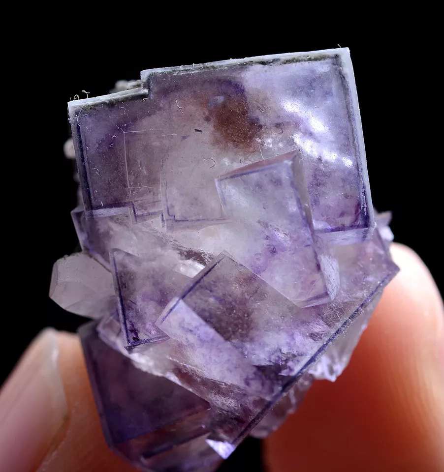 12gNatural Window Purple FLUORITE & Crystal Mineral Specimen/ Yaogangxian China