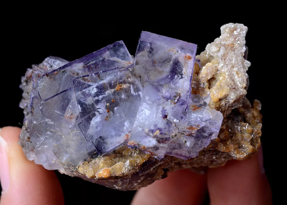 67.1g RARE PURPLE FLUORITE & POLYMINERAL SYMBIOSIS MINERAL SAMPLES YaoGang Xian