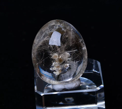 6.76g Rare Treatment Of Natural Calcite  Quartz  Golden Hair Crystal Pendant