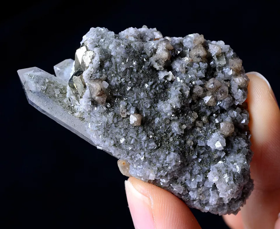 29g Natural Rare Scheelite & Crystal Calcite Mineral Specimen/Yaogangxian China