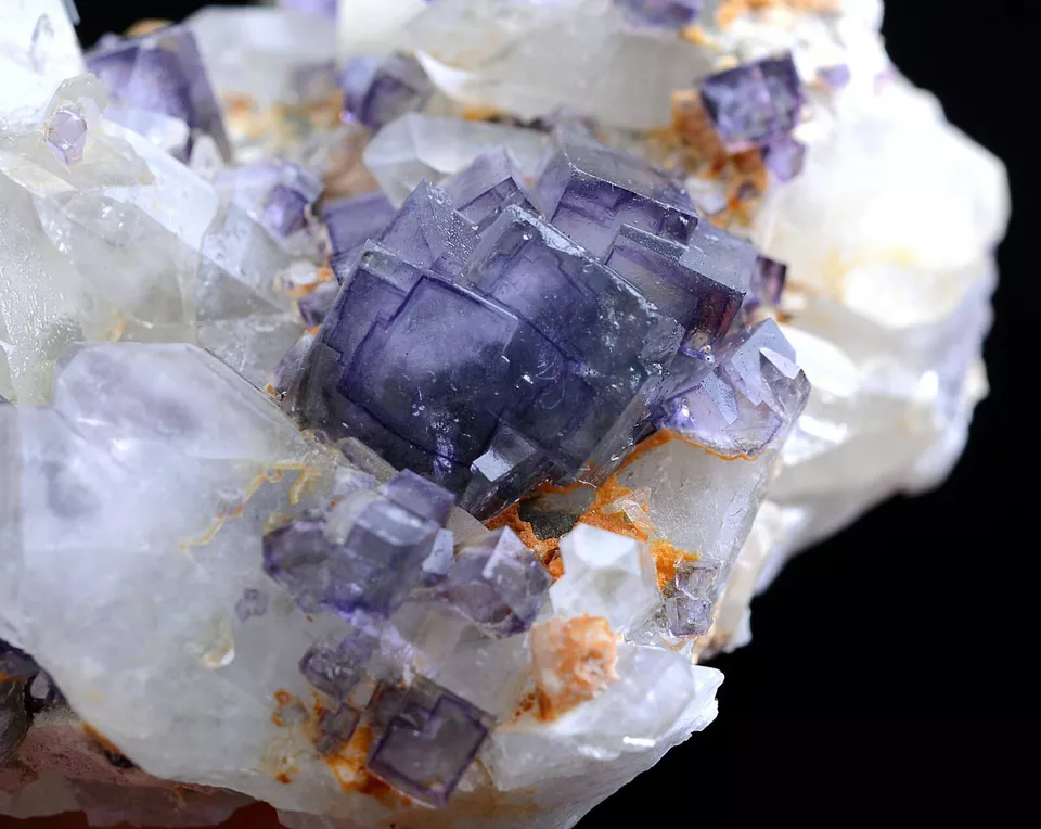 583g Natural Window Purple Fluorite & Crystal Mineral Specimen/Yaogang xian