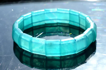 Natural Ice Amazonite Mozambique Stretch Clear Beads Woman Bracelet 12mm