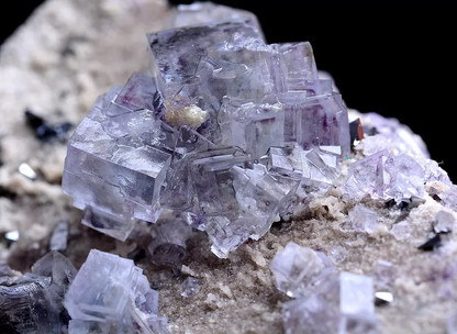 106.g Newly DISCOVERED RARE CUBE PURPLE FLUORITE MINERAL SAMPLES/Yao Gang Xian