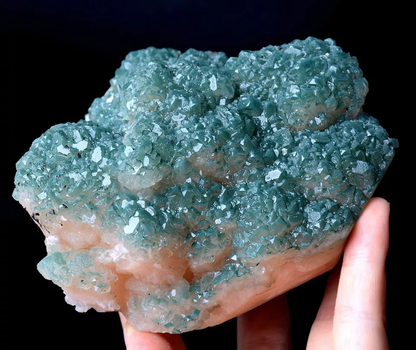 902g Newly Discovered Green Apophyllite CRYSTAL CLUSTER Mineral  Specimen