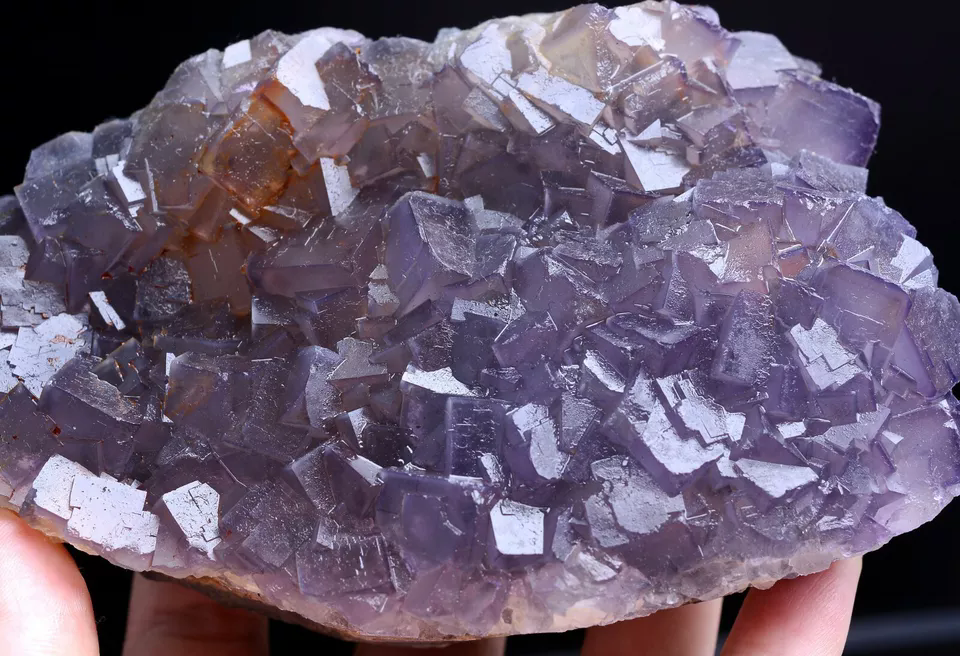 723.5g Natural Phantom Window Purple Fluorite CRYSTAL CLUSTER Mineral Specimen