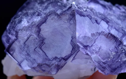 281g Natural Phantom Window Purple Fluorite & Arsenopyrite Mineral Specimen