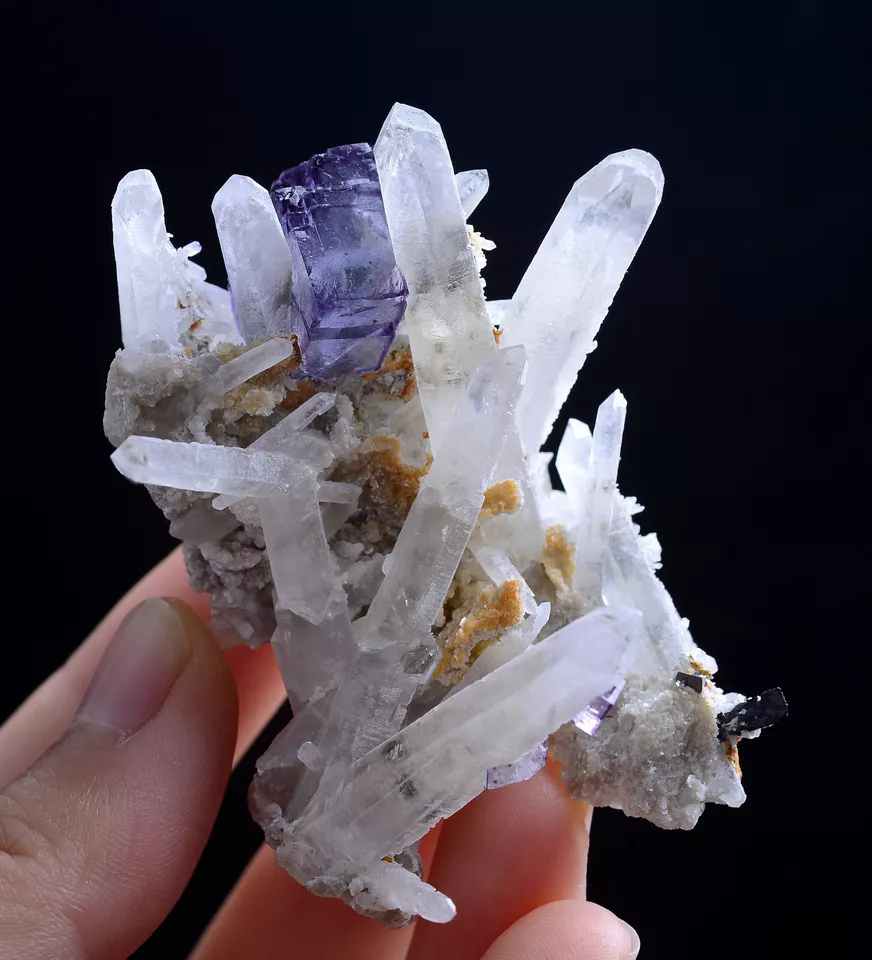 51g Natural Purple Fluorite Crystal Cluster Mineral Specimen/YaoGangXian China